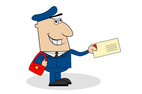 邮递员送信图片-邮递员送信素材-邮递员送信插画-摄图新视界