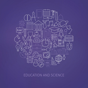 如教育科学学校图标圆圈形状自负