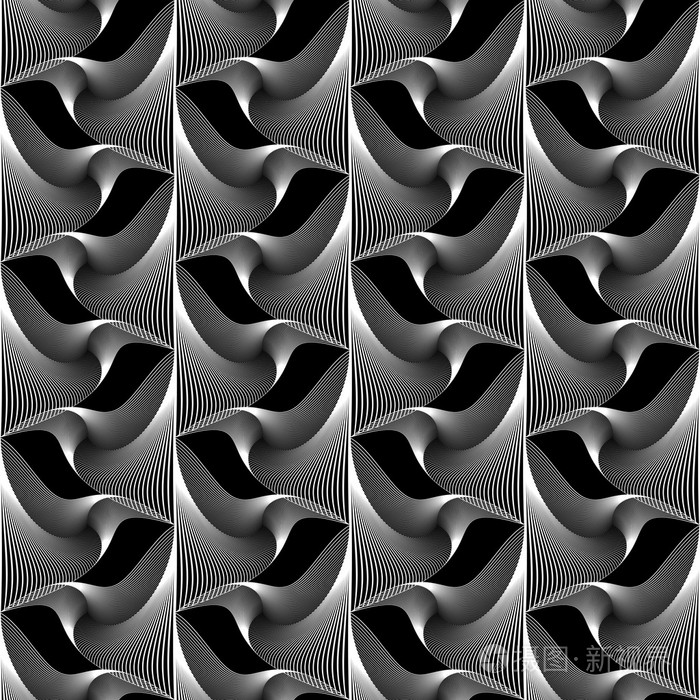 设计无缝单色翘曲波形