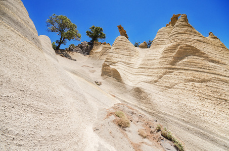 罕见的地质构造，在西班牙特内里费岛的火山景观 荒凉 美丽的景色