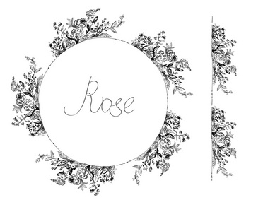 玫瑰花架，卡片或邀请的设计元素