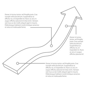 三维灰色箭头矢量插图