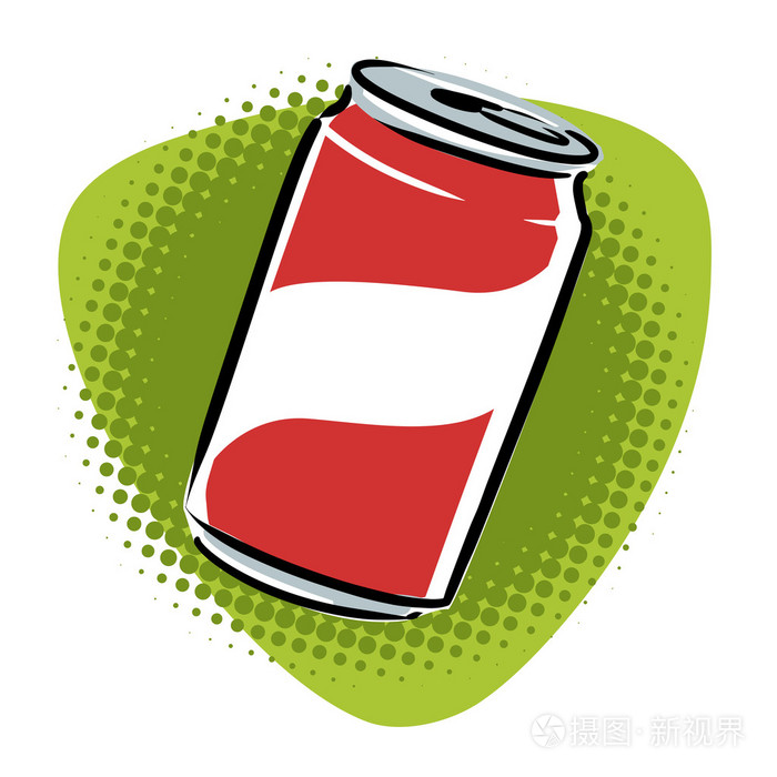 在白色背景上的可乐罐