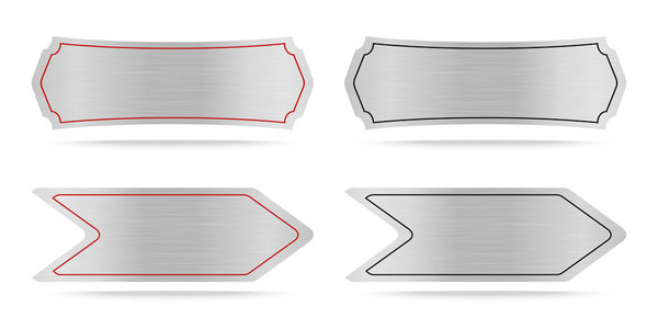 矢量金属铭牌或金属标签