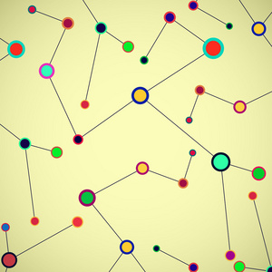 抽象网络 丰富多彩的背景 技术交流 分子结构。矢量图。Eps 10