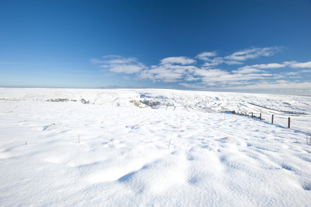 下雪的冬天农村景观场景图片