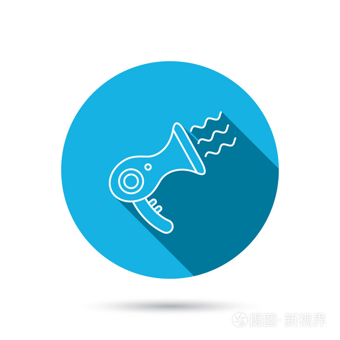 吹风机图标.电子 blowdryer 标志