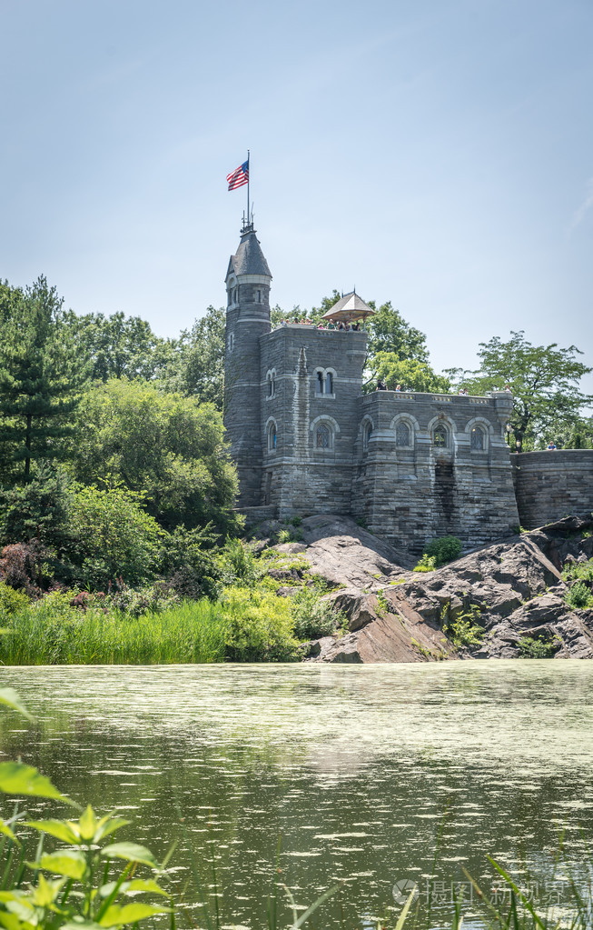 查看上眺望台城堡在纽约中央公园