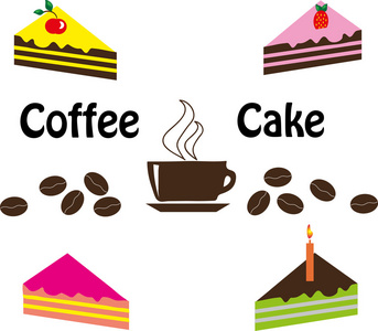 咖啡  Cake.Vector 图