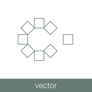 一体化概念图标。框图标。股票图平 d