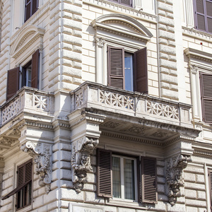 罗马，意大利，2015 年 8 月 25 日。历史文化名城建设典型建筑细节