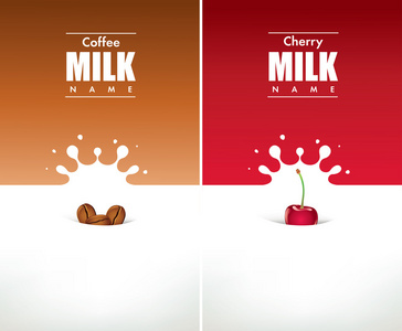 牛奶泼咖啡与樱桃