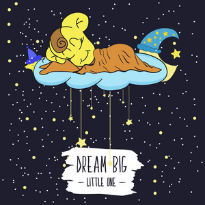 大的小一的梦想.矢量照片