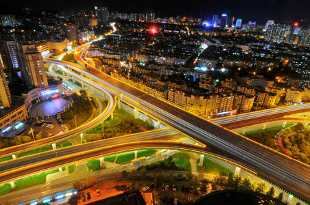 青岛市的夜景