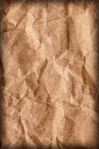 回收褐色牛皮纸袋粗粒压皱巴巴的小插图 Grunge 纹理细节