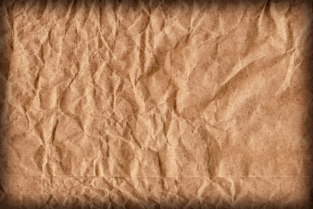 回收褐色牛皮纸袋粗粒压皱巴巴的小插图 Grunge 纹理