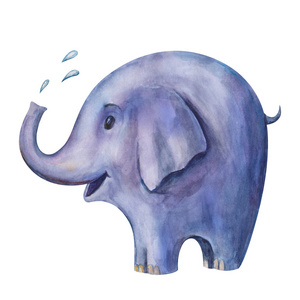 蓝色大象的插图