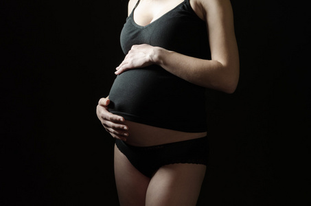怀孕的女人 midsection
