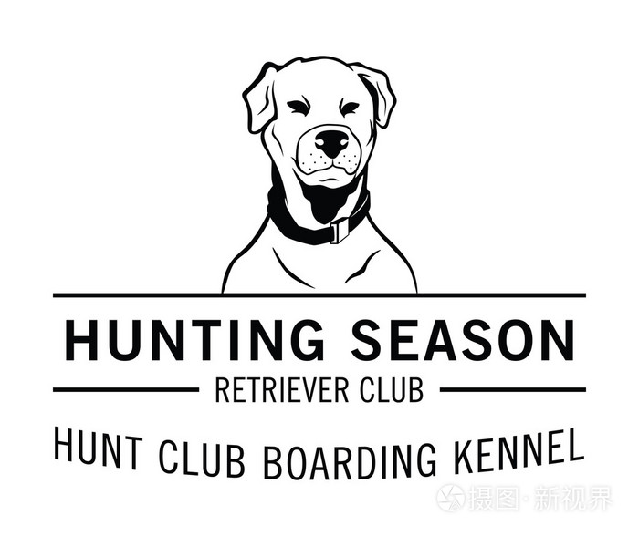 狩猎季节 猎犬标签徽章
