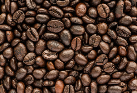 褐色咖啡豆的背景