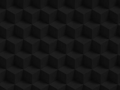 抽象黑色 3d 几何立方体背景