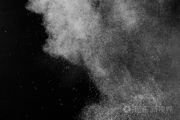 抽象的白色粉尘爆炸