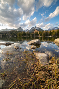 斯洛伐克高塔特拉山，湖 strbskepleso