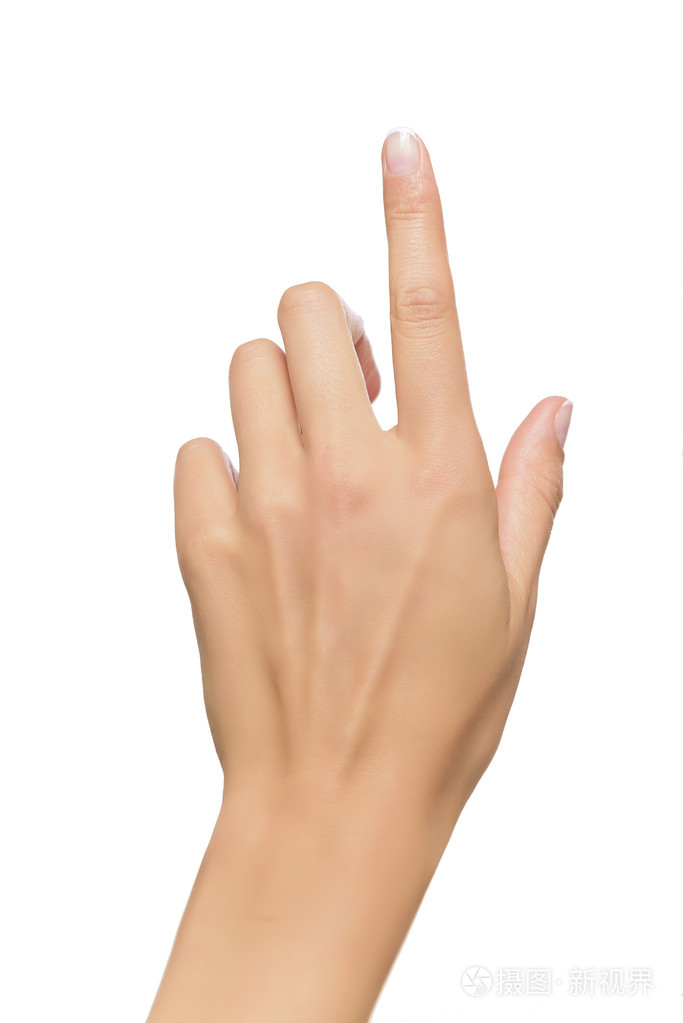 人的手用手指点