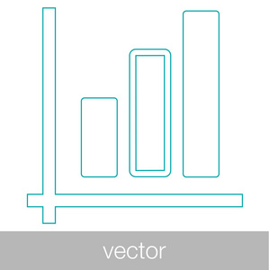 增长现金流量计划概念图标。股票图图 w