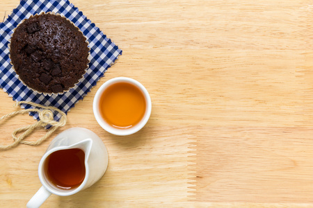 与茶杯子蛋糕  蛋糕与茶背景