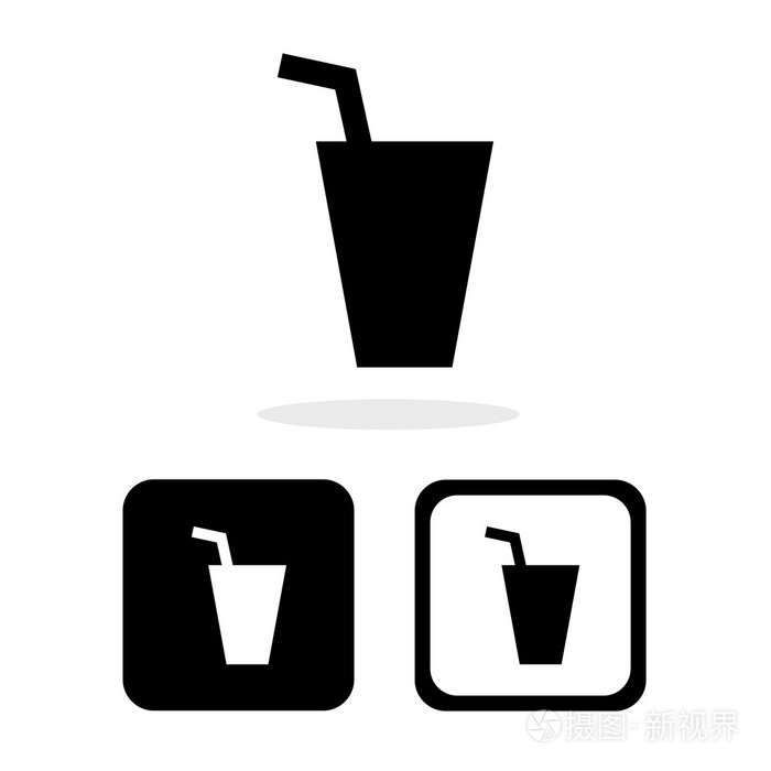 饮料及饮料图标设置任何使用大矢量eps10