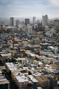 从塔顶在 San Francisco，加州的视图