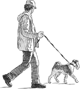 男人与他的狗