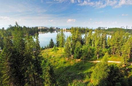 上塔特拉山绿色森林strbskepleso 斯洛伐克