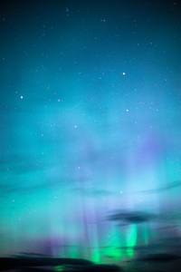 兰格尔山脉北极光北极光阿拉斯加夜