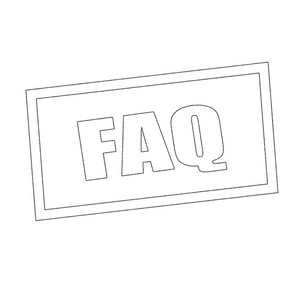 faq 单色邮票文本在白色