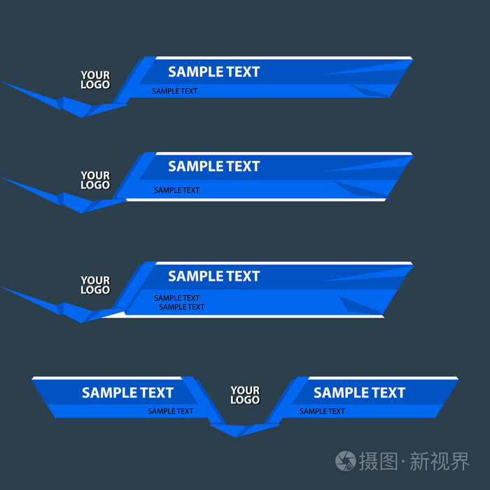 分形低三横幅栏式屏幕广播