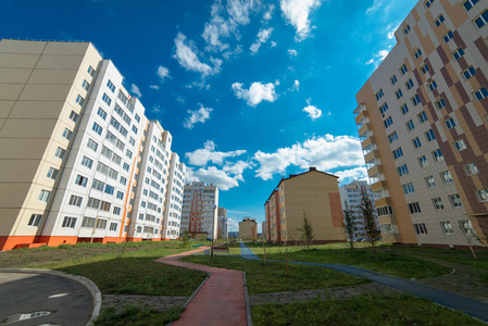 乌扬诺夫斯克，俄罗斯。新建住宅小区