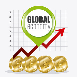 全球经济 金钱和商业