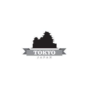 东京日本城市符号矢量图