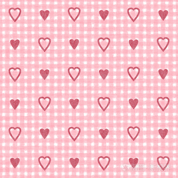 又脏又臭的心在方格又脏又臭的粉色和白色背景