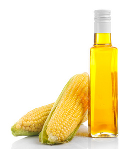 新鲜玉米与瓶油