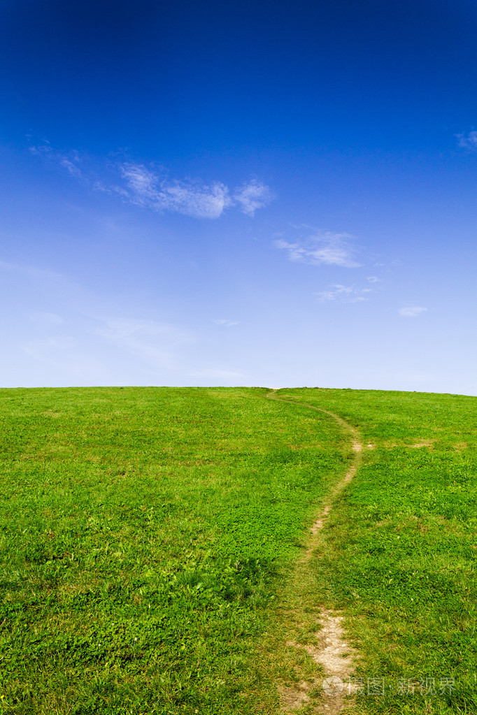 草甸和一片蓝天