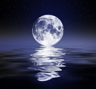 与月亮的夜空图片