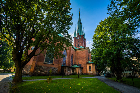 教会的圣克莱尔 Klara 教堂 在斯德哥尔摩诺尔马尔姆