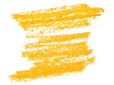 孤立在白色背景上的照片孵出的 grunge 黄色蜡蜡笔蜡笔现货
