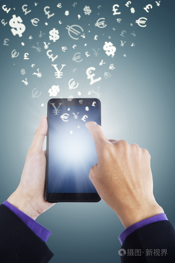 手与智能手机赚钱