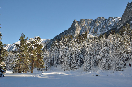 越野滑雪在 Marcadau 谷