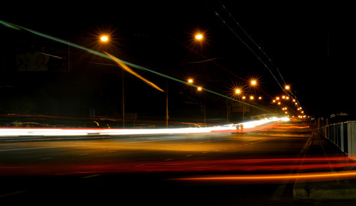 城市夜间道路