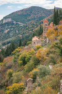 Mystras 拜占庭城堡镇的废墟